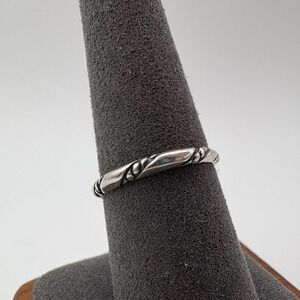 Silpada Sterling Silver 925 Twist Vine Band Ring Minimalist Stackable Size 8
